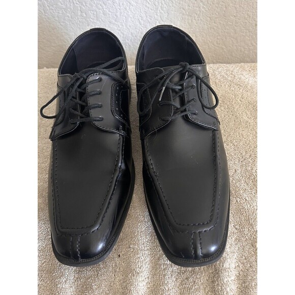 JOSEPH ABBOUD  Mens Size 8.5 Frost Black Shine Oxford Dress Shoes Lace Up main image 11